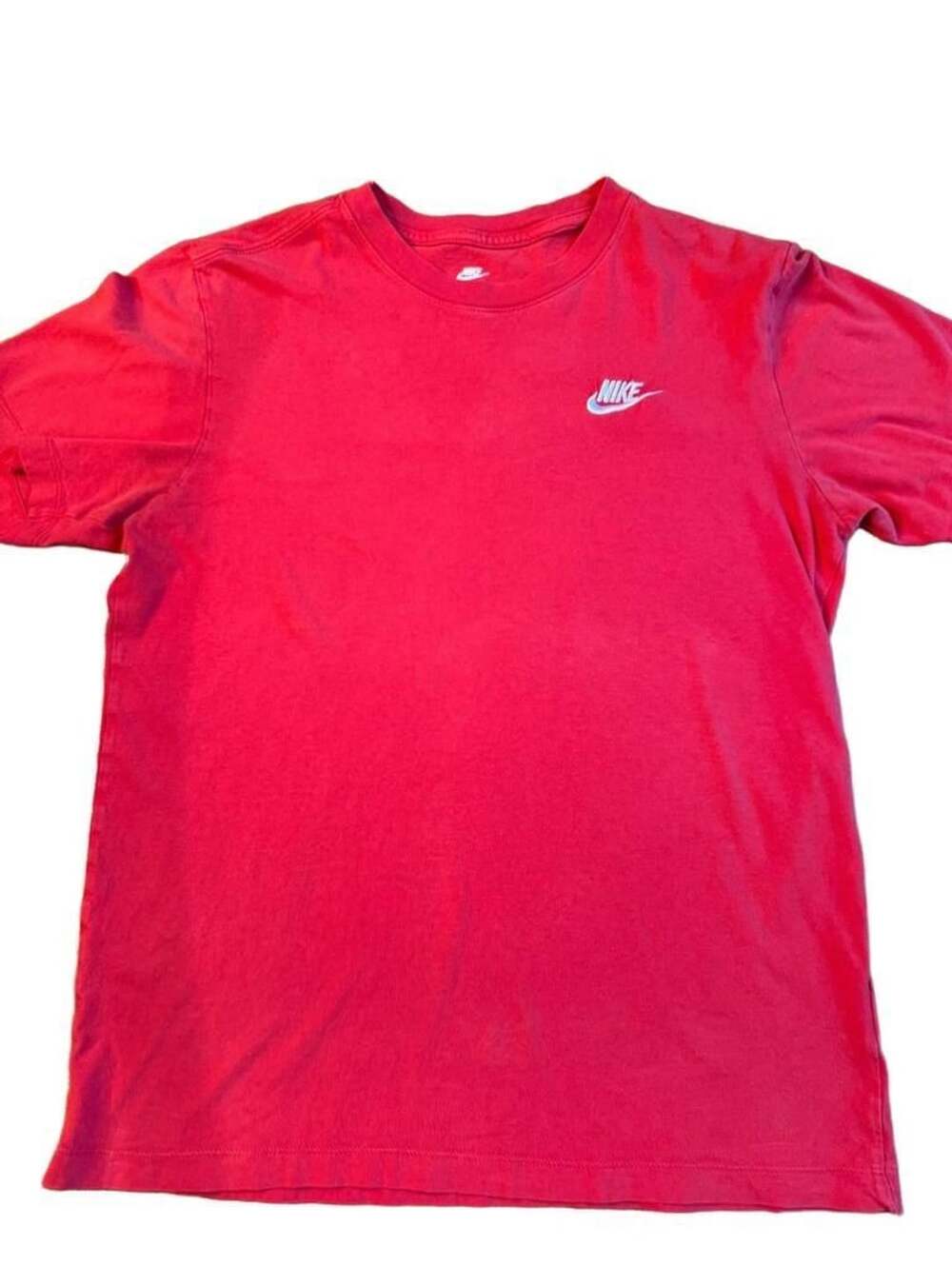Nike The Nike Tee Embroidered Swoosh Red T-Shirt b1392